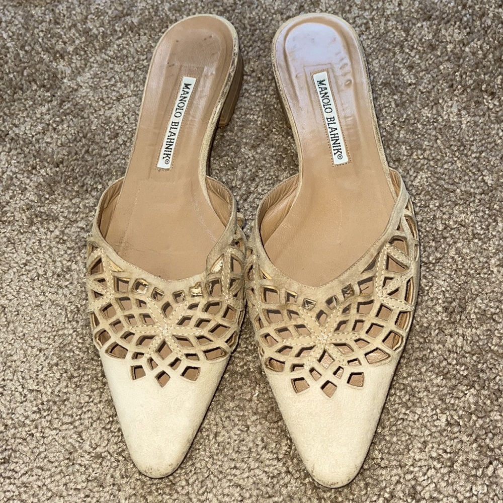 Manolo Blahnik slip ons